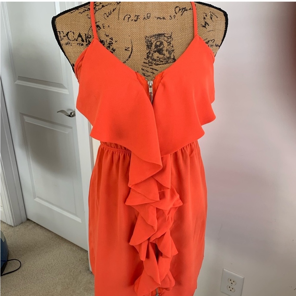 Orange zipper dress